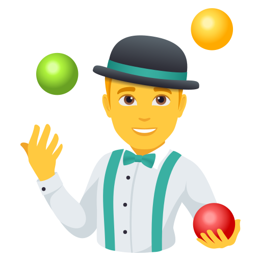 Homem Malabarista para JoyPixels 10.0