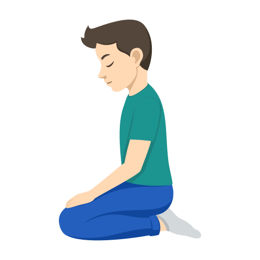 Homem Ajoelhando: Pele Clara para JoyPixels 10.0