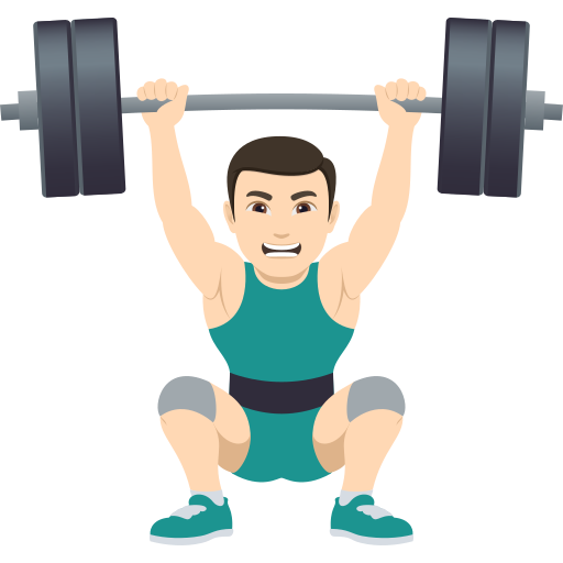 Homem Levantando Peso: Pele Clara para JoyPixels 10.0