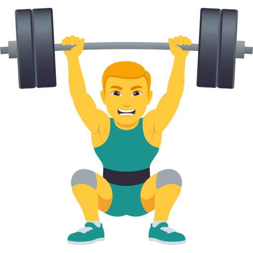 Чоловік зі штангою для JoyPixels 10.0