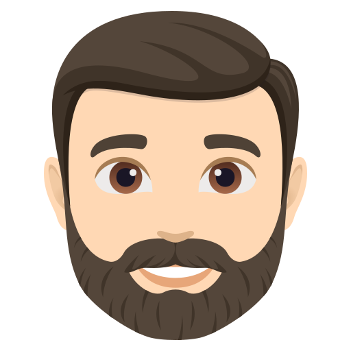 Homem: Barbudo: Pele Clara para JoyPixels 10.0
