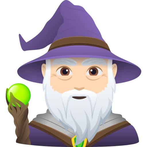Homem Mago: Pele Clara para JoyPixels 10.0