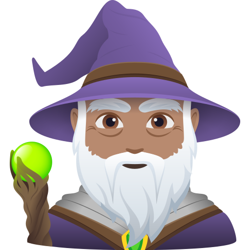 Homem Mago: Pele Morena para JoyPixels 10.0