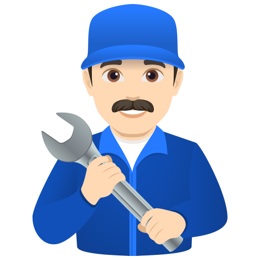 Mecânico: Pele Clara para JoyPixels 10.0