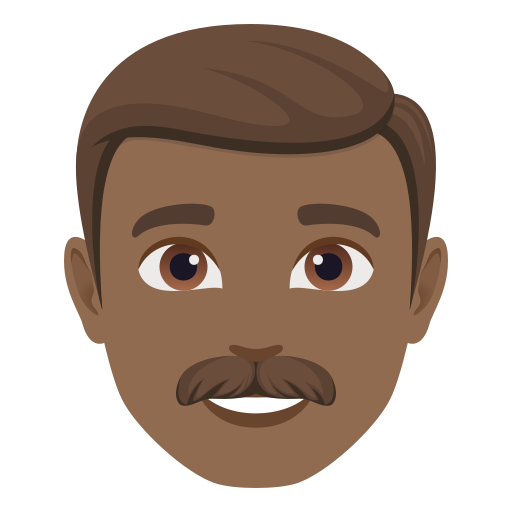 Homem: Pele Morena Escura para JoyPixels 10.0