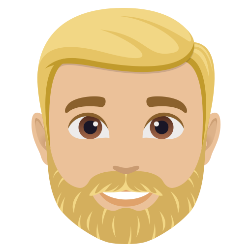 Man: Medium-Light Skin Tone, Beard para JoyPixels 10.0