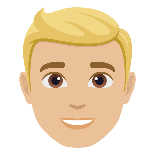 Man: Medium-Light Skin Tone, Blond Hair para JoyPixels 10.0