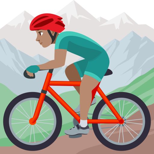 Homem Fazendo Mountain Bike: Pele Morena para JoyPixels 10.0