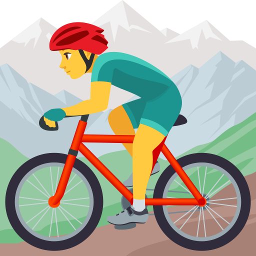 Homem Fazendo Mountain Bike para JoyPixels 10.0