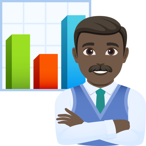 Funcionário De Escritório: Pele Escura para JoyPixels 10.0