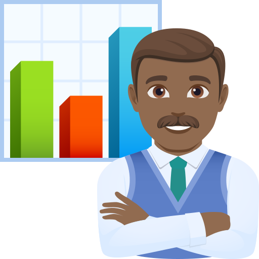Funcionário De Escritório: Pele Morena Escura para JoyPixels 10.0