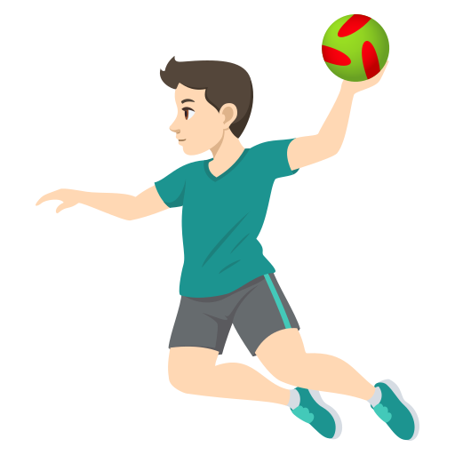 Jogador De Handebol: Pele Clara para JoyPixels 10.0