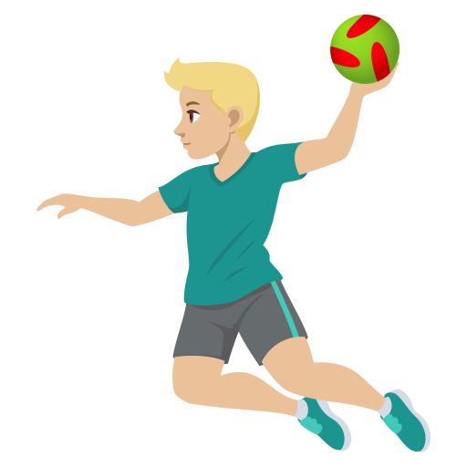 Jogador De Handebol: Pele Morena Clara para JoyPixels 10.0