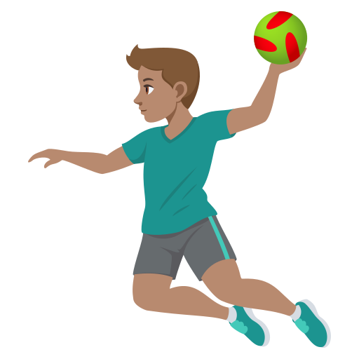 Jogador De Handebol: Pele Morena para JoyPixels 10.0