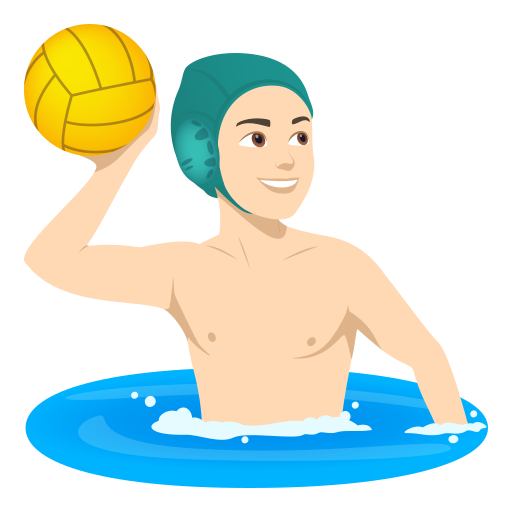 Homem Jogando Polo Aquático: Pele Clara para JoyPixels 10.0