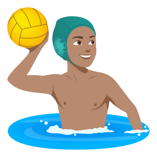 Homem Jogando Polo Aquático: Pele Morena para JoyPixels 10.0
