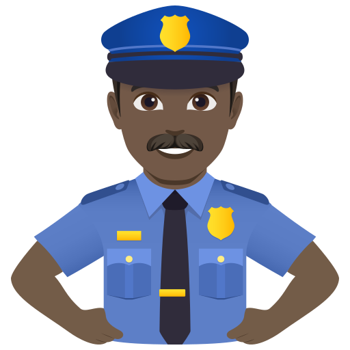 Policial Homem: Pele Escura para JoyPixels 10.0