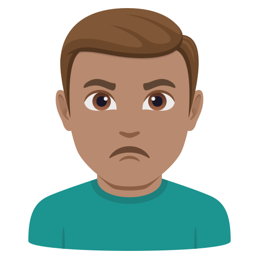 Homem Fazendo Bico: Pele Morena para JoyPixels 10.0