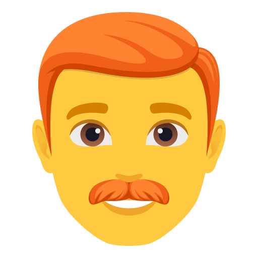 Homem: Cabelo Vermelho para JoyPixels 10.0