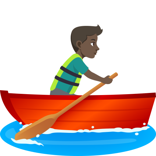 Homem Remando: Pele Escura para JoyPixels 10.0