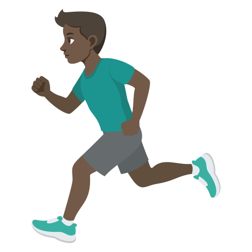 Homem Correndo: Pele Escura para JoyPixels 10.0