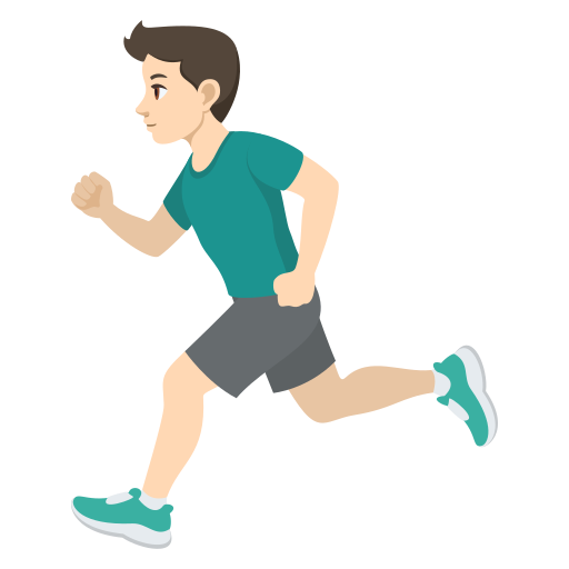 Homem Correndo: Pele Clara para JoyPixels 10.0