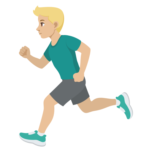 Homem Correndo: Pele Morena Clara para JoyPixels 10.0