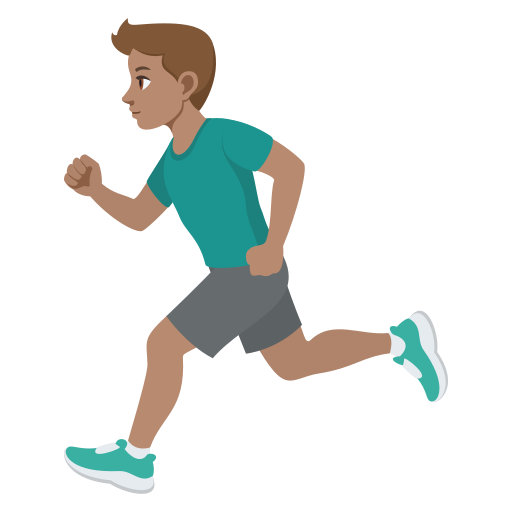 Homem Correndo: Pele Morena para JoyPixels 10.0