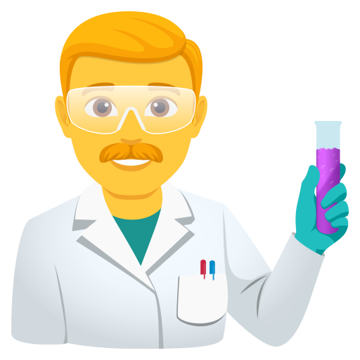 Чоловік-вчений для JoyPixels 10.0