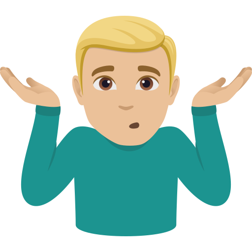 Homem Dando De Ombros: Pele Morena Clara para JoyPixels 10.0