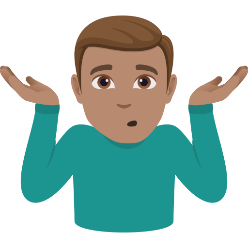 Homem Dando De Ombros: Pele Morena para JoyPixels 10.0