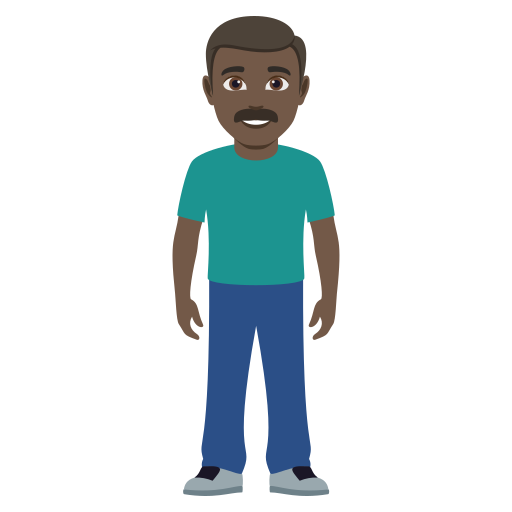 Homem Em Pé: Pele Escura para JoyPixels 10.0