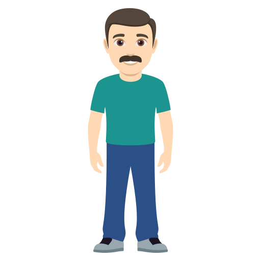 Homem Em Pé: Pele Clara para JoyPixels 10.0