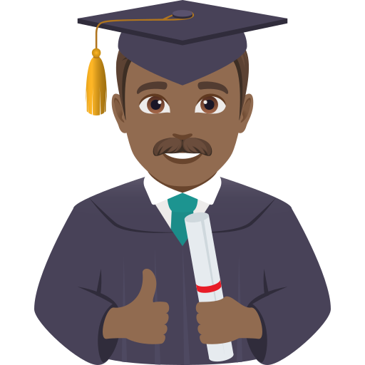 Estudante: Pele Morena Escura para JoyPixels 10.0