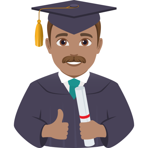 Estudante: Pele Morena para JoyPixels 10.0