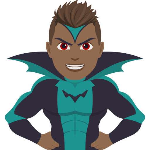 Homem Supervilão: Pele Morena Escura para JoyPixels 10.0