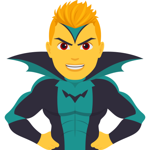 Homem Supervilão para JoyPixels 10.0