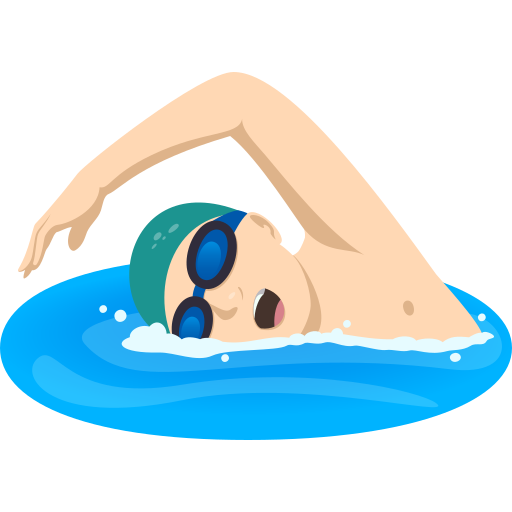 Homem Nadando: Pele Clara para JoyPixels 10.0