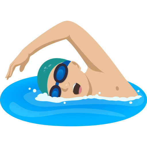 Homem Nadando: Pele Morena Clara para JoyPixels 10.0