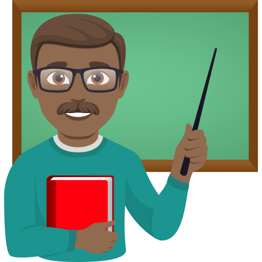 Professor: Pele Morena Escura para JoyPixels 10.0