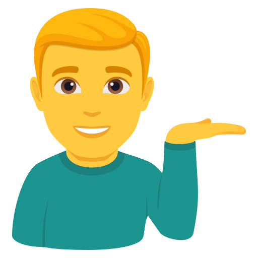 Homem Com A Palma Virada Para Cima para JoyPixels 10.0