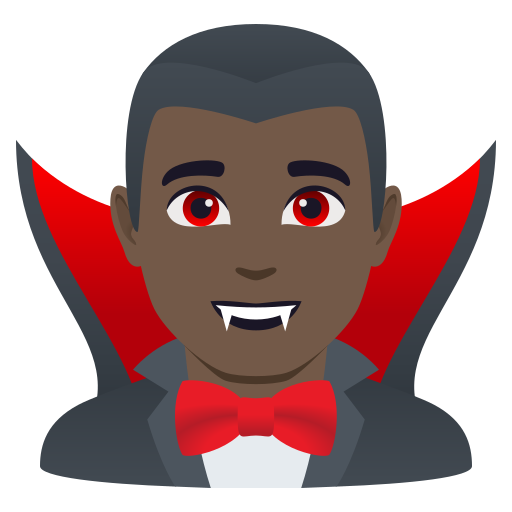 Homem Vampiro: Pele Escura para JoyPixels 10.0