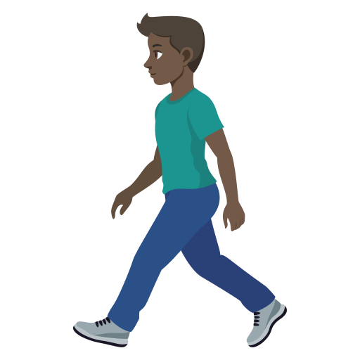 Homem Andando: Pele Escura para JoyPixels 10.0