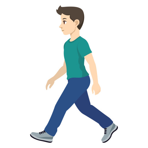 Homem Andando: Pele Clara para JoyPixels 10.0