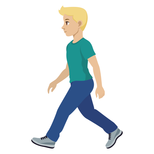 Homem Andando: Pele Morena Clara para JoyPixels 10.0