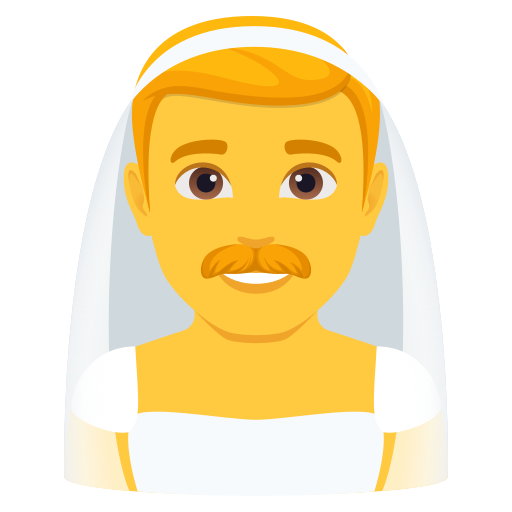 Чоловік у фаті для JoyPixels 10.0