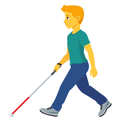 Homem Com Bengala Para Cego para JoyPixels 10.0