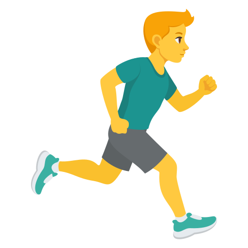 Homem correndo de frente para a direita para JoyPixels 10.0