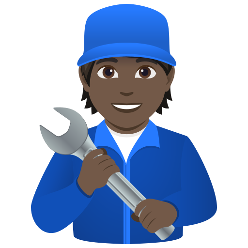 Mecânico Trabalhando: Pele Escura para JoyPixels 10.0