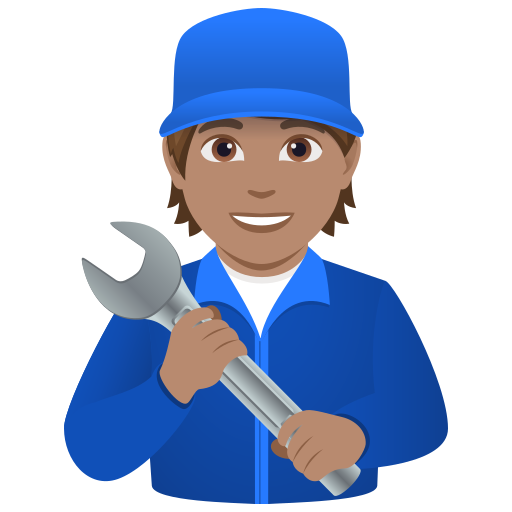 Mecânico Trabalhando: Pele Morena para JoyPixels 10.0